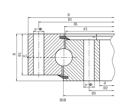 (HS系列)单排四点接触球式回转支承----无齿式