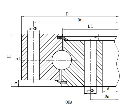 （Q系列）单排四点接触球式回转支承——无齿式